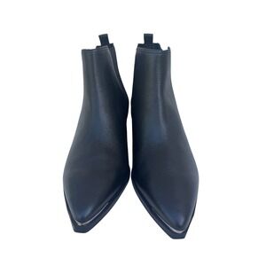 Marc Fisher Yale Boots Women's 7M Black Leather Pointed Toe Chelsea Ankle